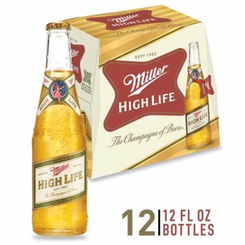 Miller High Life Beer American Lager Beer Perspective: front