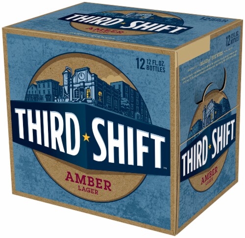 Third Shift Band of Brewers Amber Lager Beer 12 Count Perspective: front