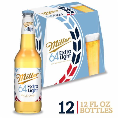 Miller 64 Extra Light Lager Beer Perspective: front