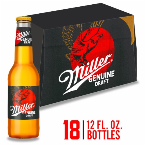 Miller Genuine Draft American Lager Beer Perspective: front