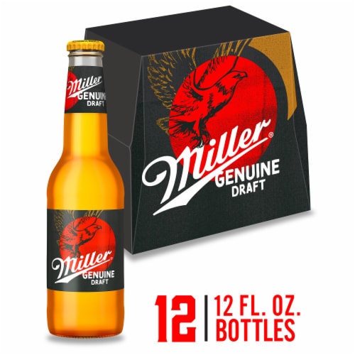 Miller Genuine Draft American Lager Beer Perspective: front