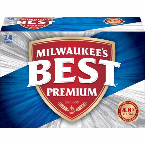 Milwaukee's Best Premium American Lager Beer 24 Cans Perspective: front