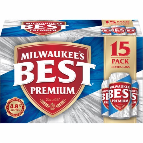 Milwaukee's Best Premium American Lager Beer 15 Cans Perspective: front
