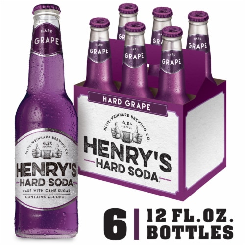 Henry's Hard Soda Grape Flavored Beverage Perspective: front