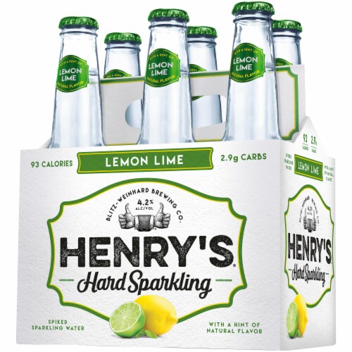 Henry's Hard Soda Lemon Lime Spiked Sparkling Water Perspective: front