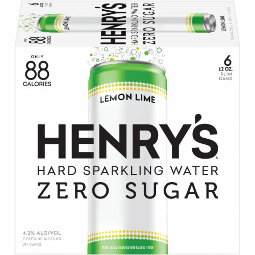 Henry's Hard Soda Lemon Lime Spiked Sparkling Water Perspective: front