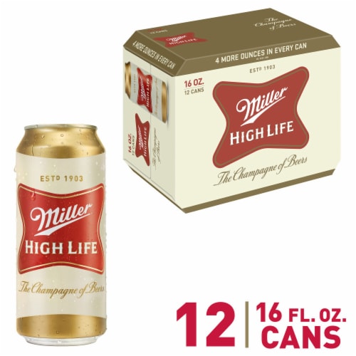Miller High Life Beer American Lager Beer Perspective: front