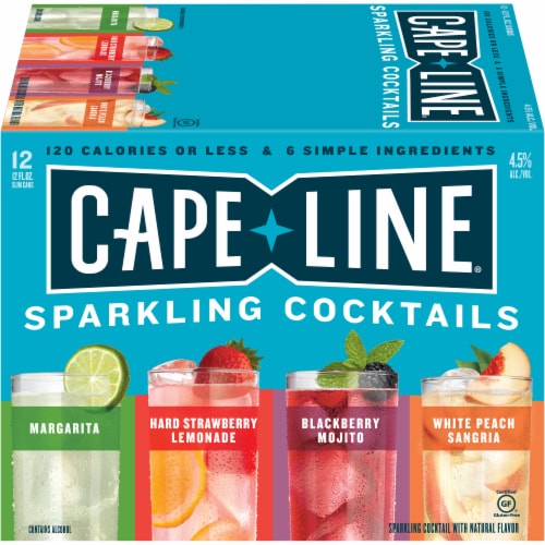 Cape Line Gluten Free Sparkling Cocktails 12 Count Perspective: front