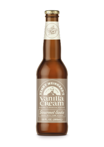 Henry Weinhard's Vanilla Cream Soda Bottles Perspective: front