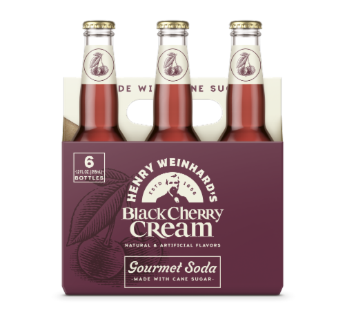 Henry Weinhard's Gourmet Black Cherry Cream Soda Perspective: front