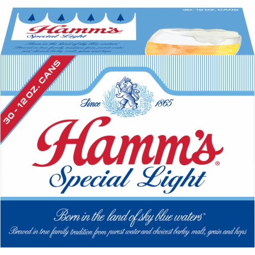 Hamm's Special Light Lager Beer Perspective: front