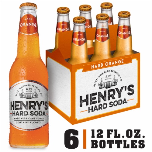 Henry's Hard Soda Orange Flavored Beverage Perspective: front