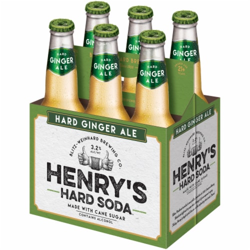 Henry's Hard Soda Ginger Ale Hard Soda, 6 bottles / 12 fl oz - Food 4 Less