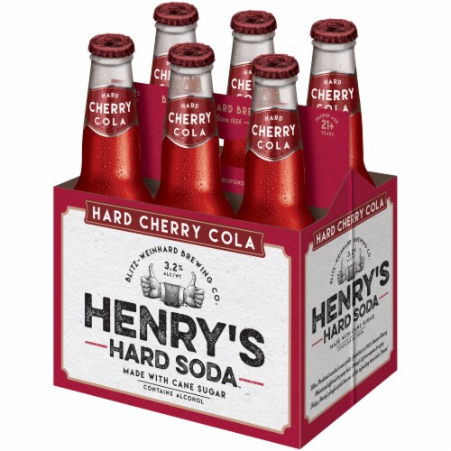 Henrys Hard Soda Cherry Cola Hard Soda 6 Count 6 Bottles 12 Fl Oz