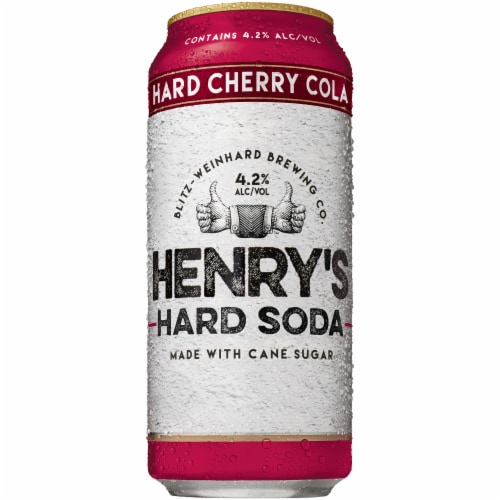 Henry's Cherry Cola Hard Soda Perspective: front