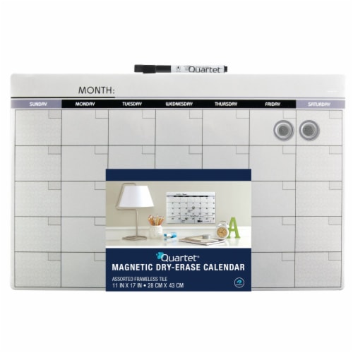 Quartet DryErase Calendar Assorted, 11 x 17 in Harris Teeter