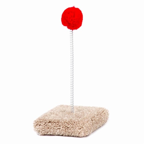 Classy Kitty Cat Toy on Spring Round Base Perspective: front