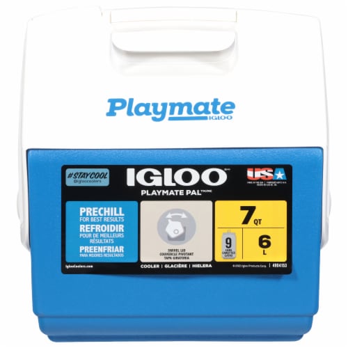 Igloo Playmate Sneaky Blue Cooler Perspective: front