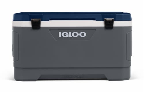 Igloo 100 Quart Cooler - Gray & Blue Perspective: front