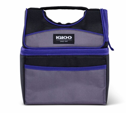 Igloo Playmate Lunch Bag - Violet Indigo/Black/Gray Perspective: front