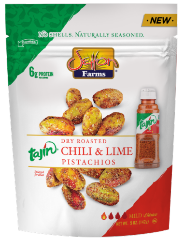 Setton Farms® Tajin® Chili & Lime Pistachios Perspective: front
