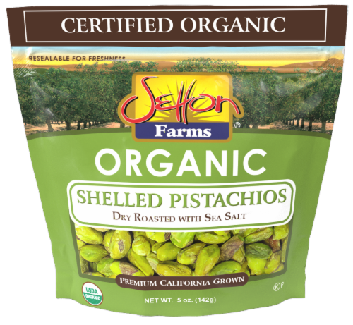 Setton Farms® Organic Shelled Pistachio Kernels Dry Roasted with Sea Salt Perspective: front