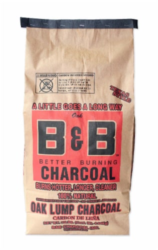 B&B™ Charcoal Signature Low Smoke Oak Lump Grilling Barbecue Charcoal, 10 Pounds Perspective: front