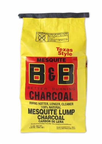 B&B™ Charcoal Better Burning Texas Style Mesquite Lump Charcoal Perspective: front
