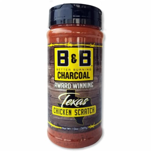 B&B Charcoal 8038757 13 oz Texas Chicken Scratch Seasoning Rub Perspective: front
