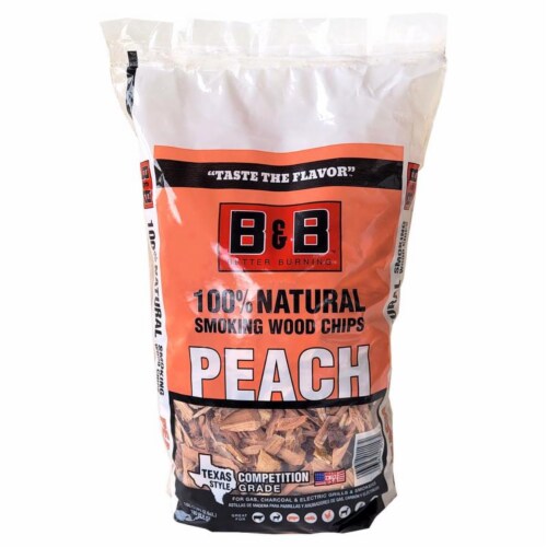 B & B Charcoal 8069213 180 cu in. All Natural Peach Wood Smoking Chips Perspective: front