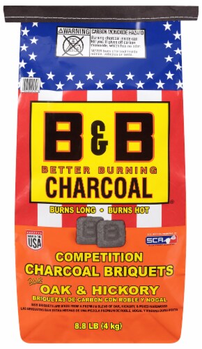 B&B Charcoal Oak & Hickory Charcoal Briquets Perspective: front