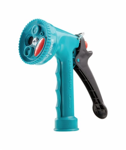 Gilmour Select-A-Spray 7-Pattern Zinc Nozzle - Blue/Black Perspective: front