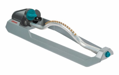 Gilmour 3600 Sq Ft Heavy Duty Rectangular Sprinkler with Curved Metal Tube with Metal Base Perspective: front