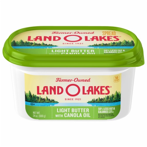 Land O Lakes® Spreadable Light Butter With Canola Oil Tub 24 Oz Fry