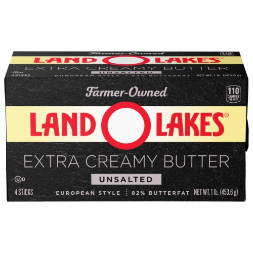 Land O Lakes® Extra Creamy Unsalted Butter Sticks Perspective: front