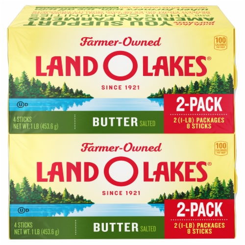 Land O Lakes Salted Butter Sticks, Butter & Margine