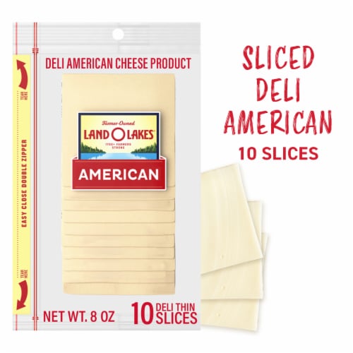 Land O Lakes® Sliced White Deli American Cheese Product Perspective: front