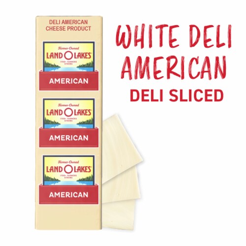 Land O Lakes White Deli American Cheese Product, Deli Sliced Perspective: front
