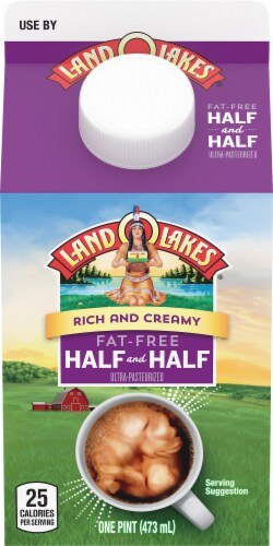 Land O Lakes Rich Creamy Fat Free Half Half 1 Pt Harris Teeter