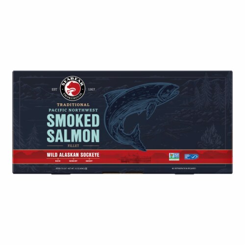 Seabear Wild Alaskan Smoked Sockeye Salmon Perspective: front