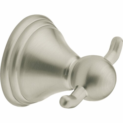 Moen Brushed Nickel Double Robe Hook DN8403BN, 1 - Fry's Food Stores