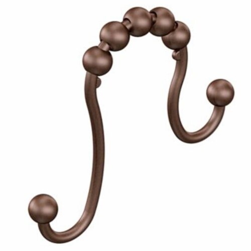 Moen® Double Shower Curtain Hooks in Old Rubbed Bronze (Set of 12), Set