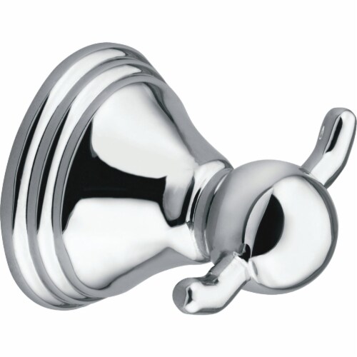 Moen Chrome Double Robe Hook DN8403CH Perspective: front
