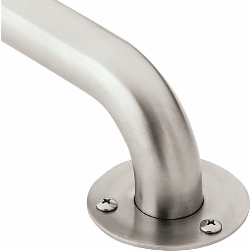 Moen Home Care 24 In. x 1-1/2 In. Exposed Screw Grab Bar, Stainless Steel LR7524 Perspective: front