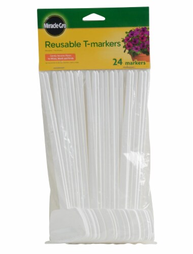 Miracle-Gro Reusable T-Markers - White Perspective: front