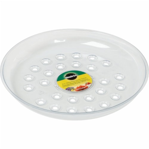 Miracle-Gro 8 In. Clear Plastic Flower Pot Saucer SMGCVSH08 Perspective: front