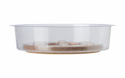 Miracle Gro 1.5 in. H x 14 in. Dia. Cork/Plastic Hybrid Plant Saucer Clear - Total Qty: 12 Perspective: front