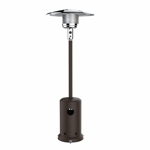 GHP Group Matte Brown Patio Heater Perspective: front