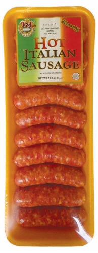 T & J Hot Italian Sausage Perspective: front
