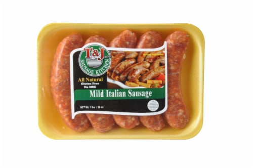 T&J Sausage Kitchen Mild Italian Sausage Perspective: front